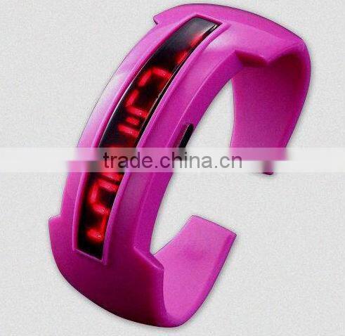 Robot Style White Silicone LED Flash Sport Bracelet Wrist Watch