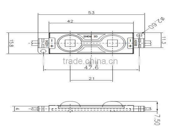 colorful hot-sell 2 smd 5050 led module for Christmas decorations