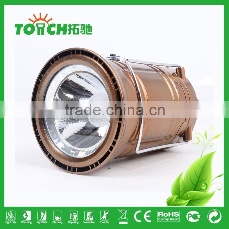 Low Price LED Camping Lamp Outdoor Camp Light Solar Charge Lantern Flashlight 2 in 1 Tent Portable Lighting with Charger