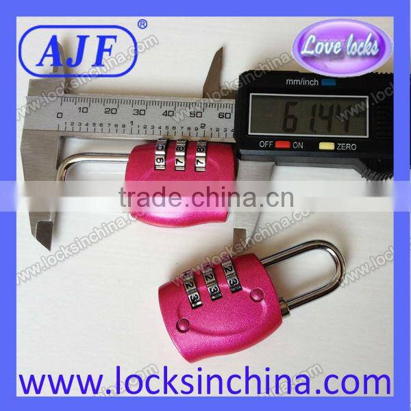 AJF TSA style fashion modeling 3 digits colorful novel High quality custom luggage bag lock