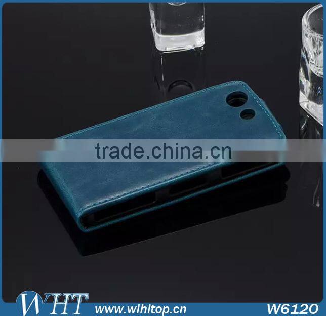 Luxury Leather Case for Sony Xperia Z3 Mini, Flip Leather Case for Sony Xperia Z3 Compact