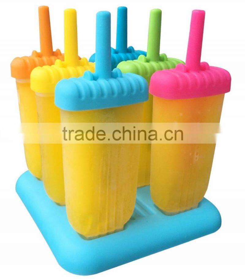 6 Pack Silicone Popsicle Ice Pop Molds popsicle mold Silicone ice lolly mould