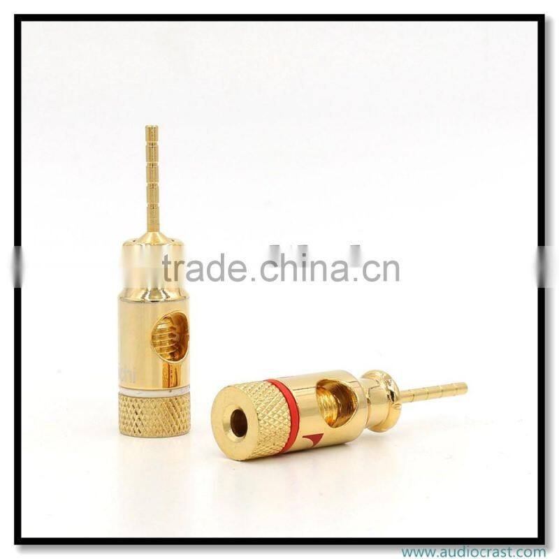 Hi-Fi 2mm Audio Pin Connector / Adaptor for Banana Plug Spade, wire