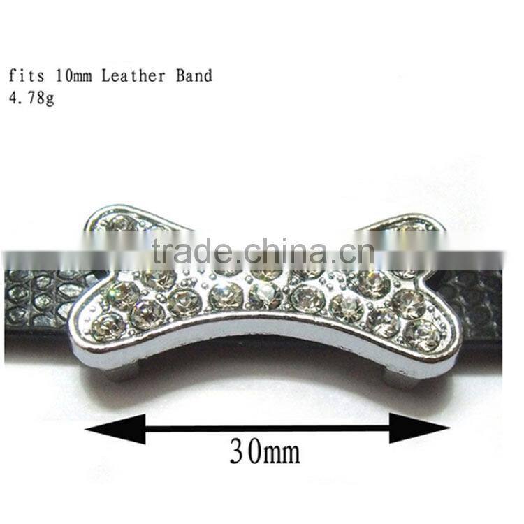 DIY alloy colorful rhinestone dog slide charms fit 10mm bracelet