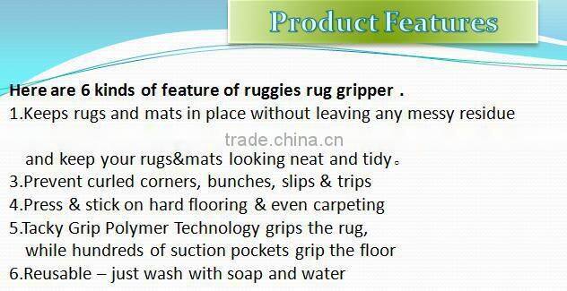 new household products 2014 Eco-friendly pu gel material carpet holder rug holder