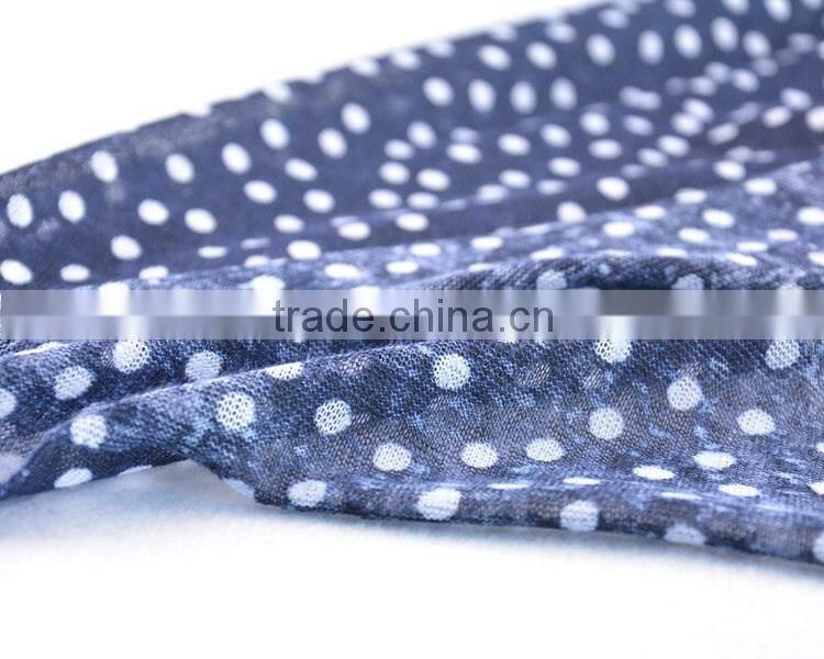 Jiufan textile 100% polyester printed t shirts fabric dot design