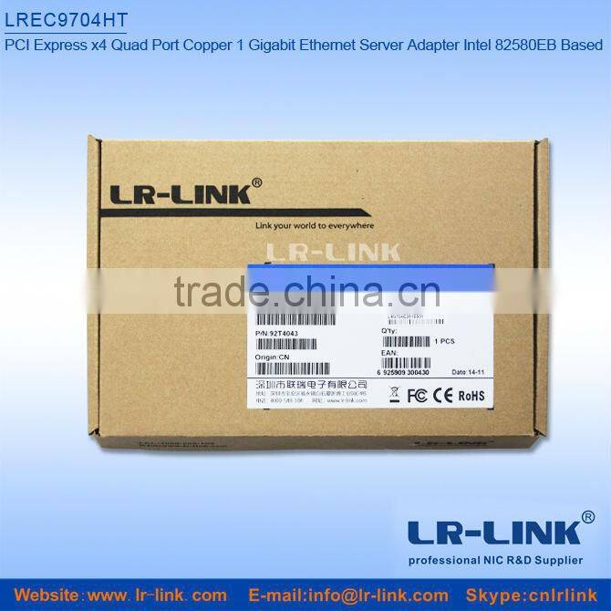 LREC9704HT Intel 82580 PCI Express Server RJ45 adapter 4 port Network Card