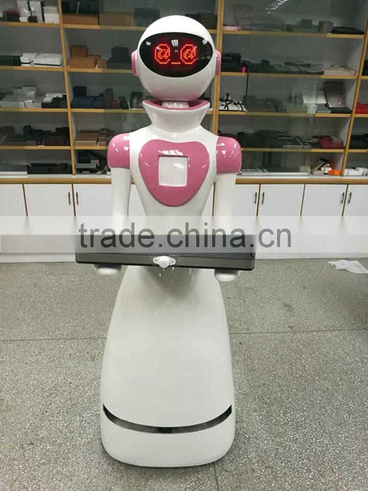 Intelligent Beauty Humanoid Robot Waiter Controlled by Remote