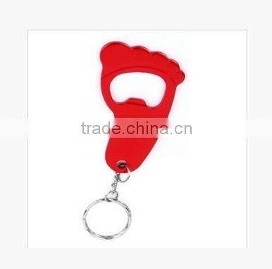 cheap bulk bottle opener/little feet plastic bottle opener/beer bottle opener keychain