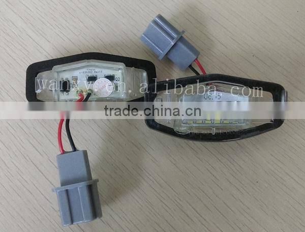 Waterproof shockproof 12v CE E4 led license plate lamp led module plate lamp for Honda Civic City Legend Accord