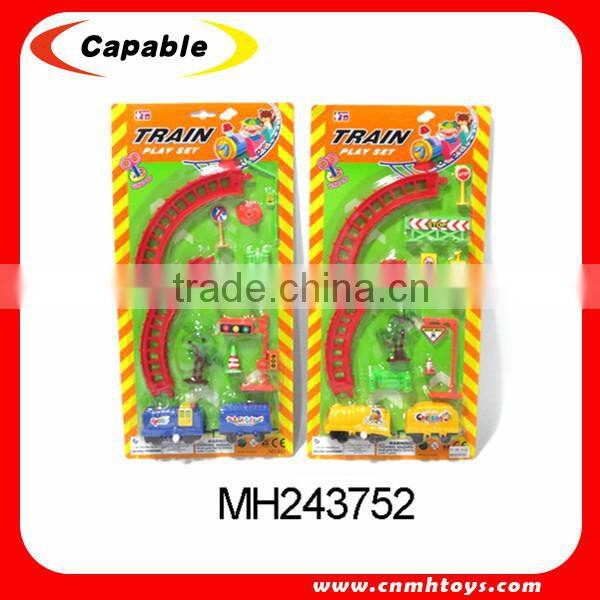 Wholesale plastic toy cars, wind up track train with accessories