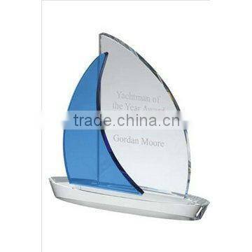 Fashion Design Crystal Award Plaques with Black Base for Corporate Souvenirs