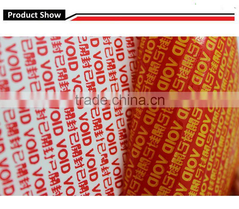 Multi color security VOID label material