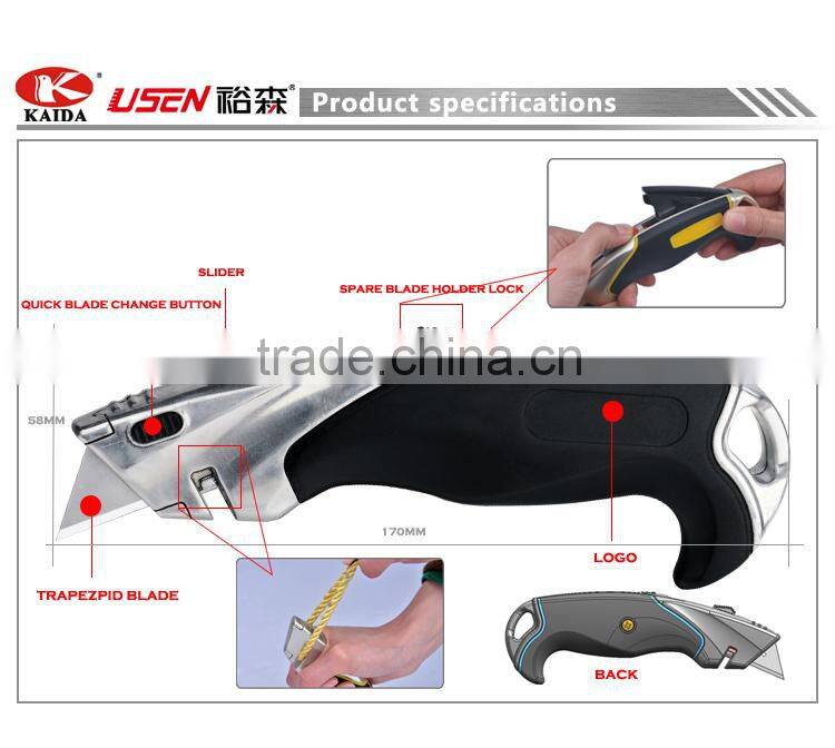 Heavy Duty Utility Cutter Knife With 5 PCS Spare Blades