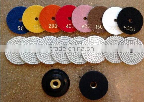 Angle grinder polishing pads /flexible wet polishing pad for marble granite