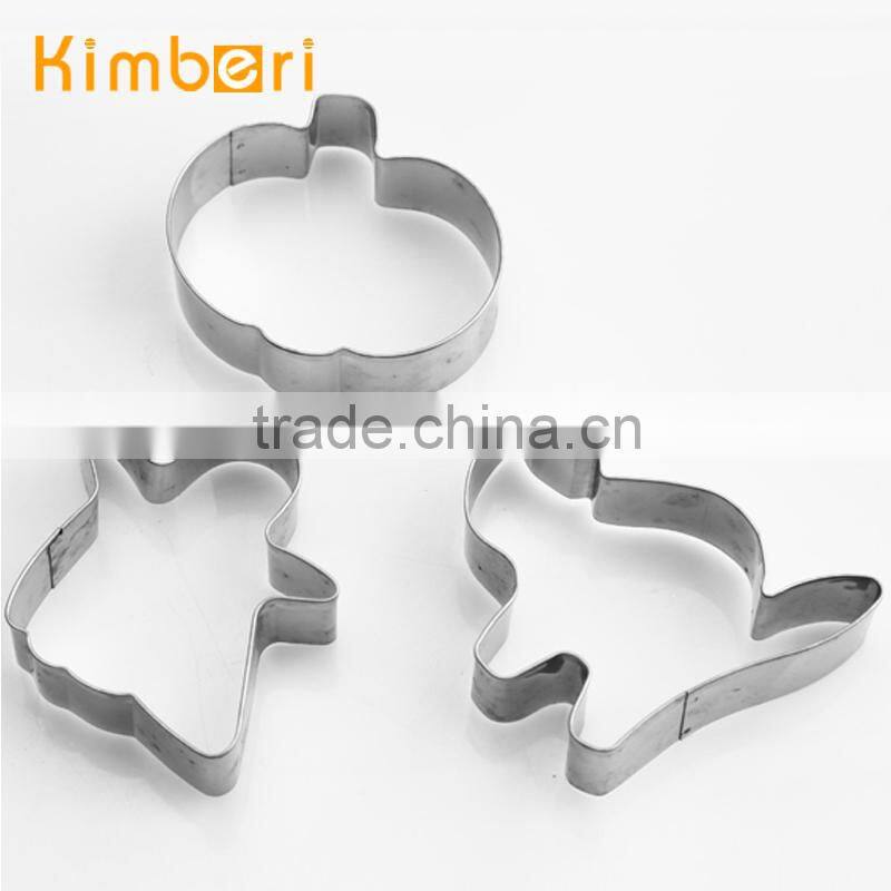 LFGB/FDA Food Grade Set of 4 New Design Stainless Steel Halloween Cookie Cutter