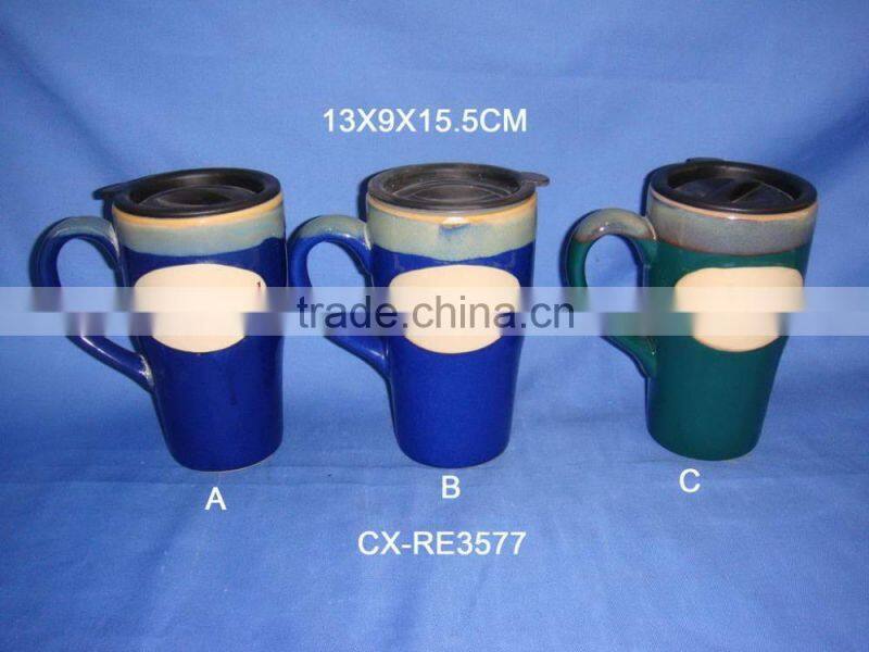 Elegant light blue cement decorative candle jars with copper lid match wedding ornament