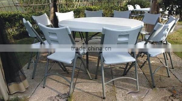 L-002 Modern outdoor furniture plastic round folding table