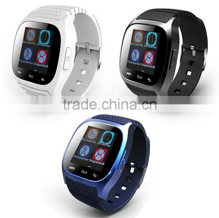 Smart Bluetooth Watch with LED Display Barometer Alitmeter Music Player Pedometer for Android IOS Mobile Phone