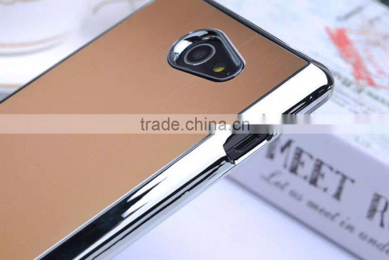 Chrome Brushed Aluminum Case For Sony Xperia M2 Dual D2302