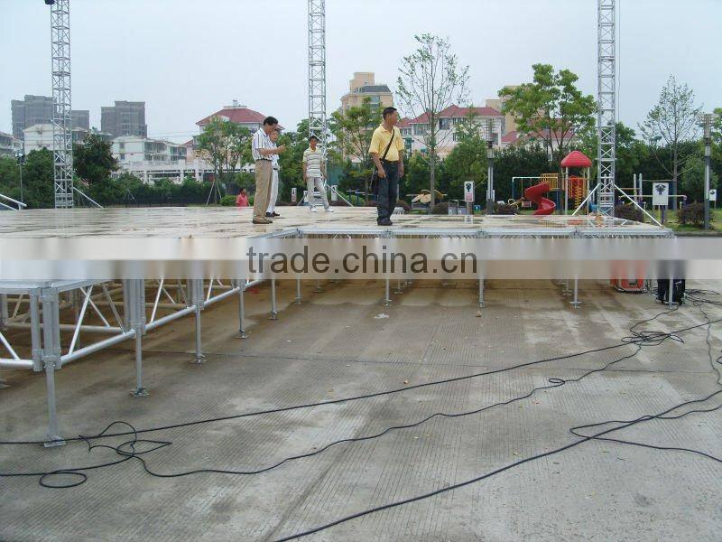 portable stage aluminum stage glass stage
