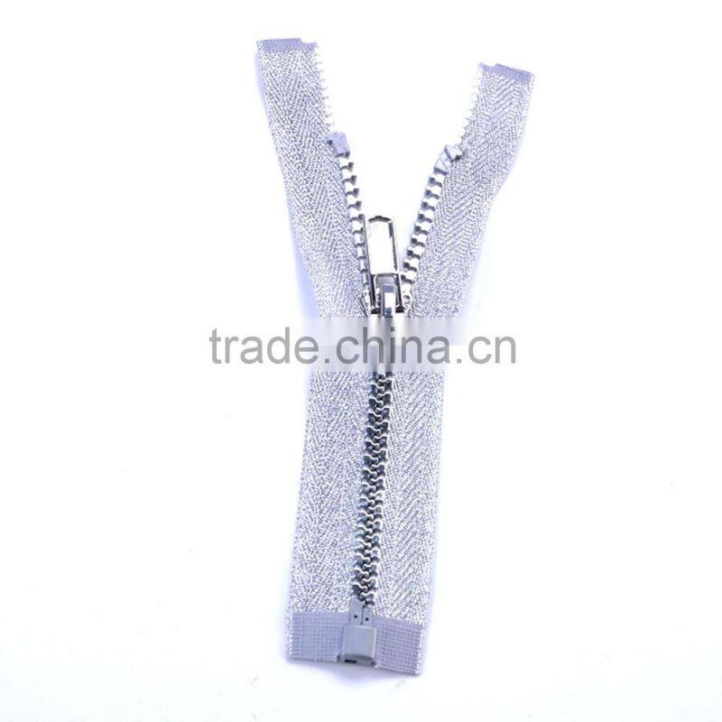 NO.5 DERLIN ZIPPER/VISLON ZIPPER/RESIN ZIPPER/PLASTIC ZIPPER SILVER TEETH