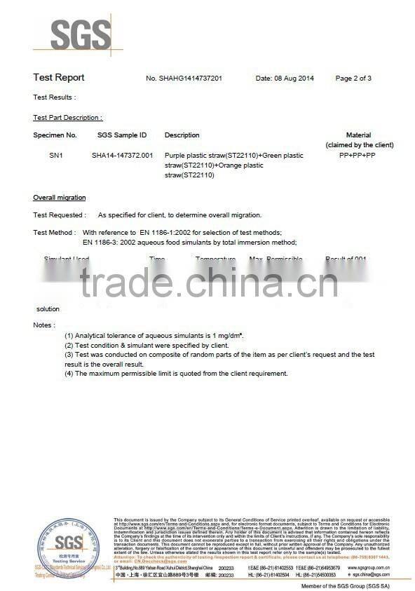 present 1% Promote sales disposable colored plastic straw