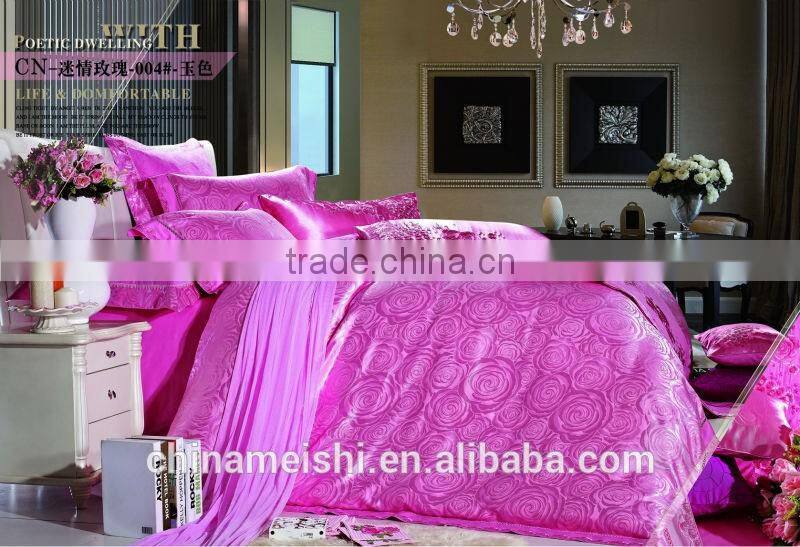 Fashion and elegant best home textile rayon silk bedding set