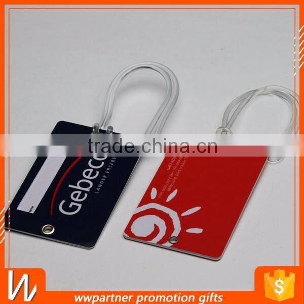 Slim Thin Luggage Tag with Silicone Strap