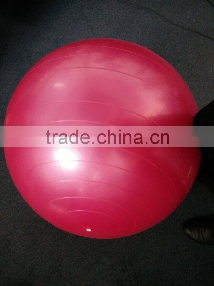 Yoga ball to increase Stability and Exercise abs, back, gluts, hips, arms