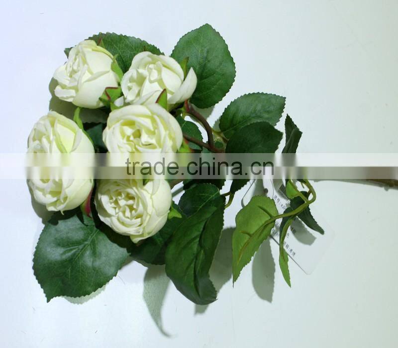 Artificial small rose flowers for decoration wedding with five head