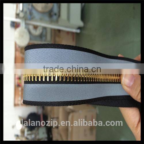 TPU wholesale clothing with brass reflective zipper