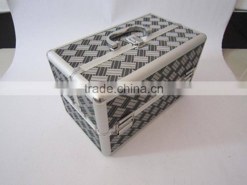 Colorful small carrying professional aluminum empty makeup case