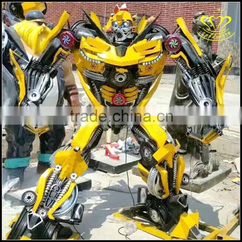 Transformers Optimus Prime Bumblebee robot movie characters FRP sculpture