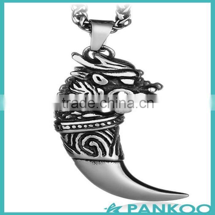 wholesale Retro Skull warhead Titanium steel pendant