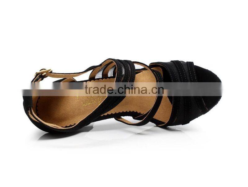 New Fashion Satin Latin Ballroom Dancing Shoes for Girls High Heels Plus Size 34-42 Dance Shoe