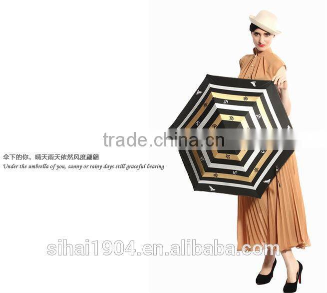 Skull printing 3 folding umbrella make in china