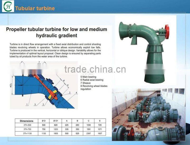 100KW Francis hydro turbine for small capacity hydro plants