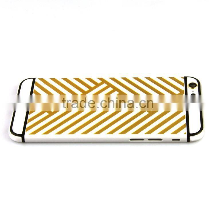 shiny white plated and gold engraved housings for iPhone 6s 4.7