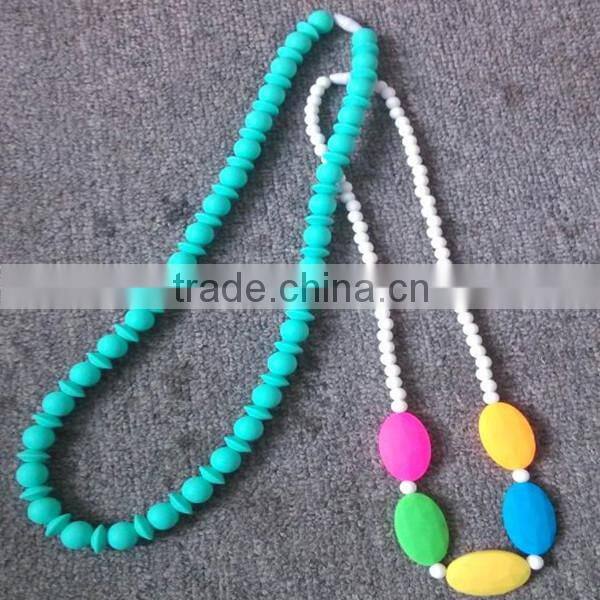 Teething Necklace Chic BPA Free silicone beads teething,baby teething bead necklaces fashion,teething bead necklaces