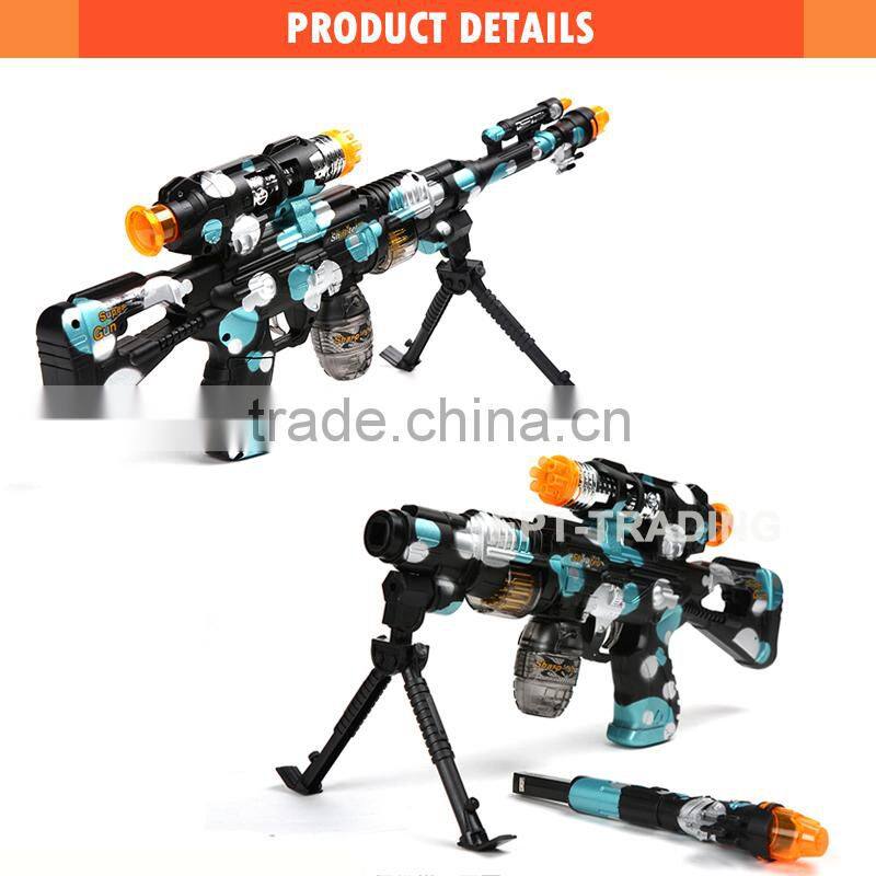 Hot selling kids funny electric plastic toy gun with light and sound