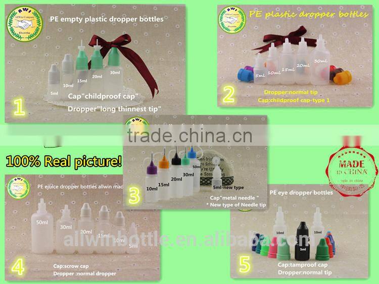 pet clear e-juice liquids smoking oil plastic dropper bottle