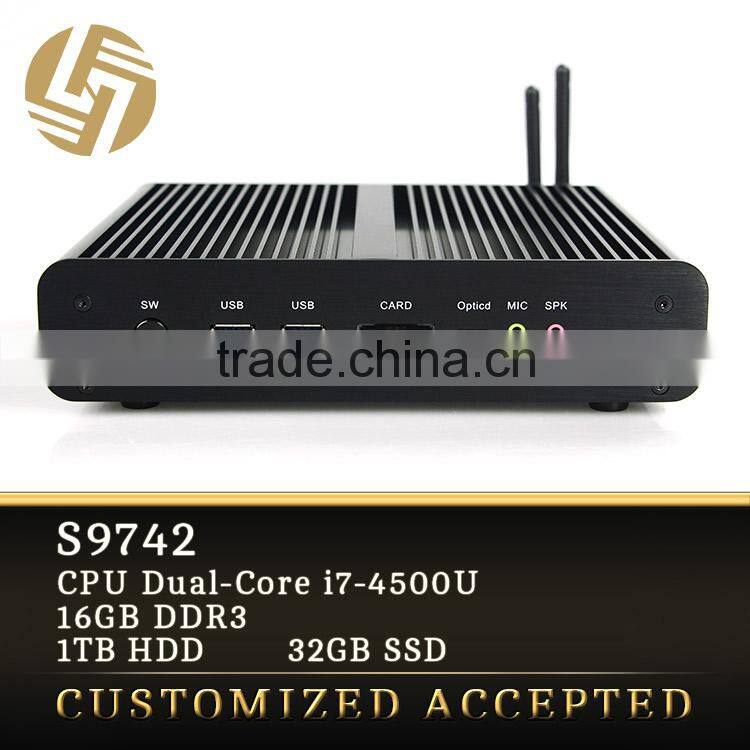 new products 2016 I7 high quality ultra low power mini fanless pc