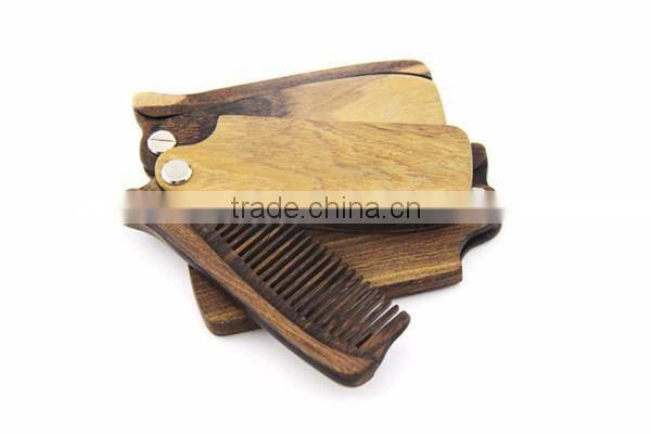 2016 wholesale wooden hair moustache v comb