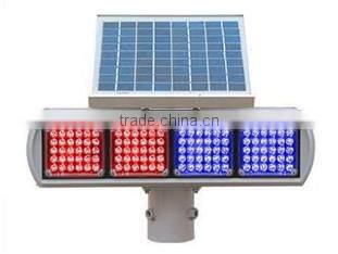 Solar two-sided flasing light