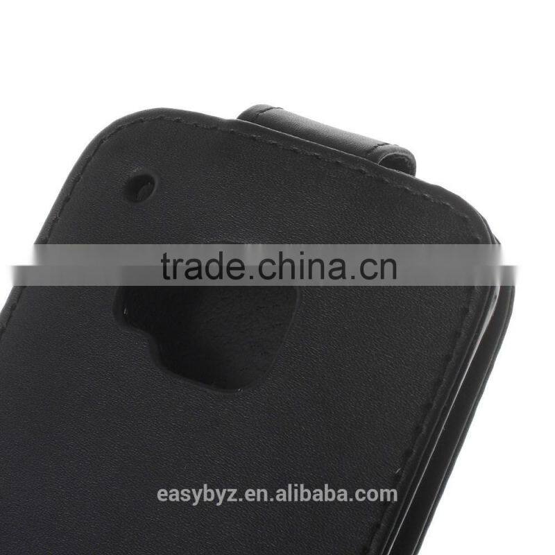 Black Vertical Flip Leather Case for HTC One M9, for HTC One M9 PC+PU Leather Case, for HTC One M9 Folio Vertical Case Cover