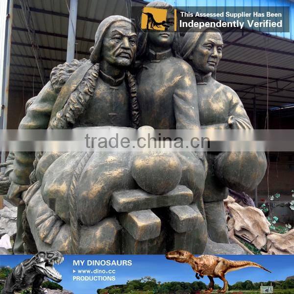 MY Dino-C074 Outdoor playground life size bronze statues