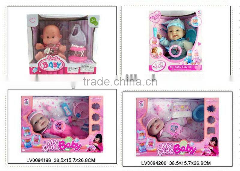 2013 Newest Fashion High quality Plush 14 Inch Solid doll Set With Sound and IC for children/kids play with EN71 LV0092039