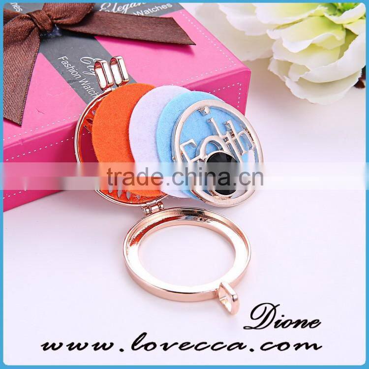 2016 New Design Locket Round Fashion Aromatherapy Perfume Necklace