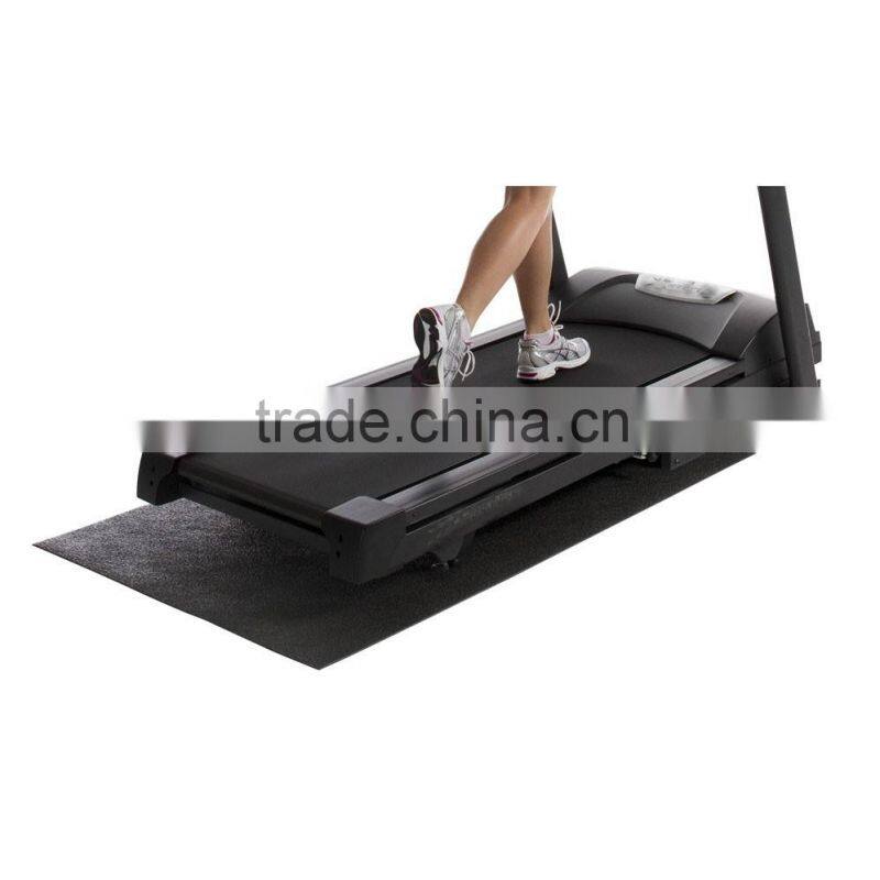 Folding Black Treadmill Floor Mat With Shockproof , Treadmill Shock Absorber Mat